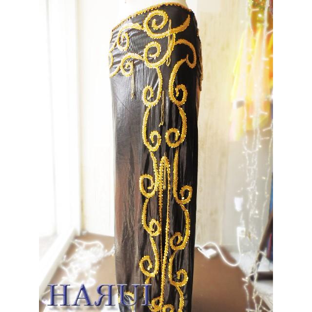 準備中 新入荷 ベリーダンス エジプト製 衣装 5点セット 黒 : Costume