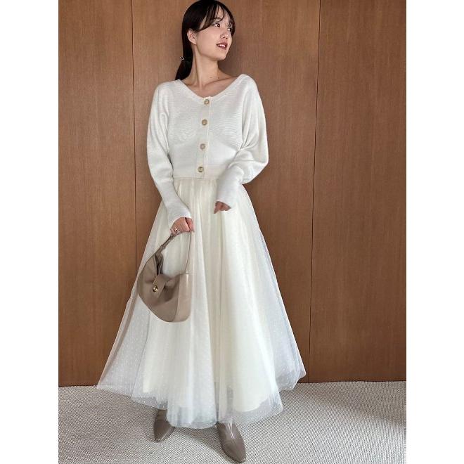 SNIDEL（スナイデル） 'カーデ×チュールスカートセット'' 23秋冬.予約