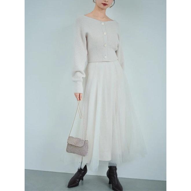 SNIDEL（スナイデル） (セール50%OFF) カーデ×チュールスカートセット