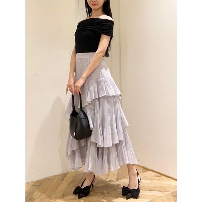 SNIDEL（スナイデル） (12%OFF) プリーツティアードスカート 24秋冬