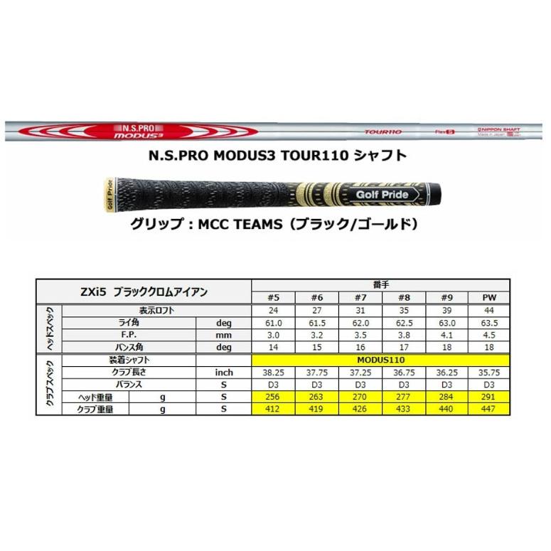 SRIXON ダンロップ スリクソン ZXi5 ブラッククロム アイアン6本セット