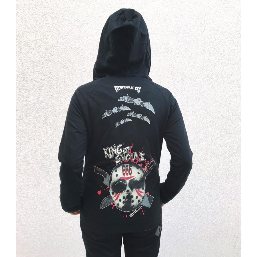 HELLCATPUNKS（ヘルキャットパンクス） パーカー ジップ プリント 総柄