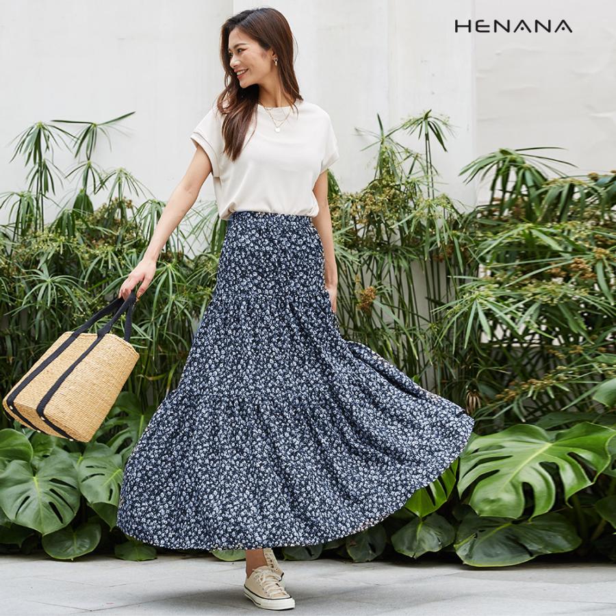 花柄 シフォン ロングスカート スカート ロング丈スカート オール