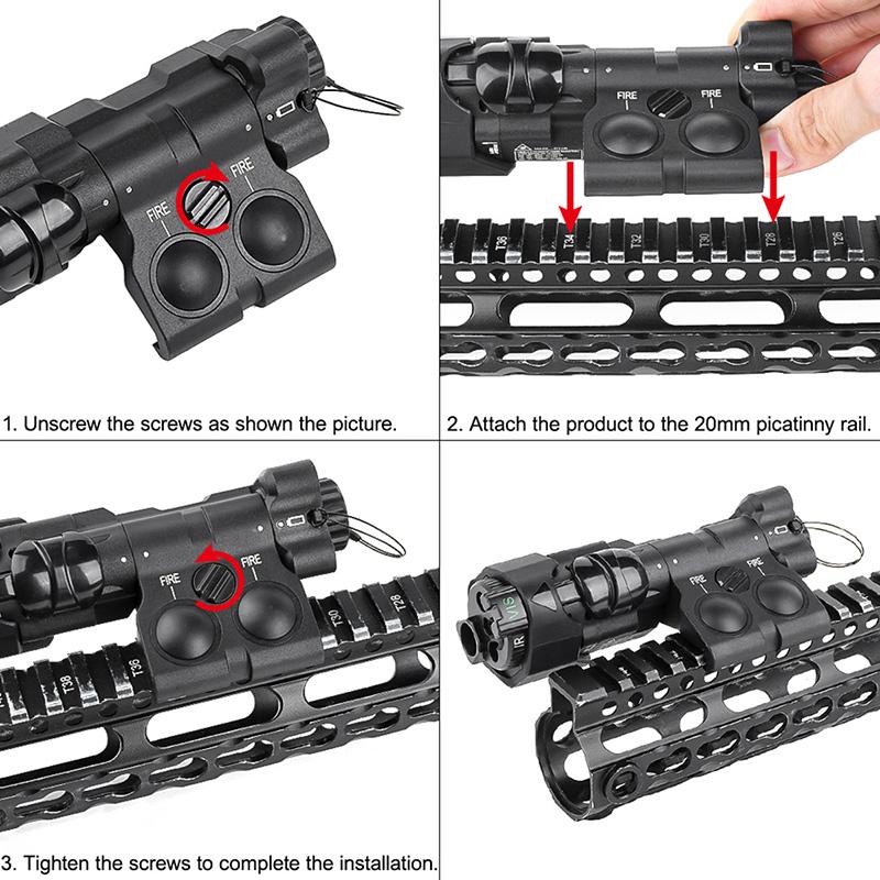 WADSN MAWL-C1+ Type ダミーエイミングデバイス Black : ミリタリー