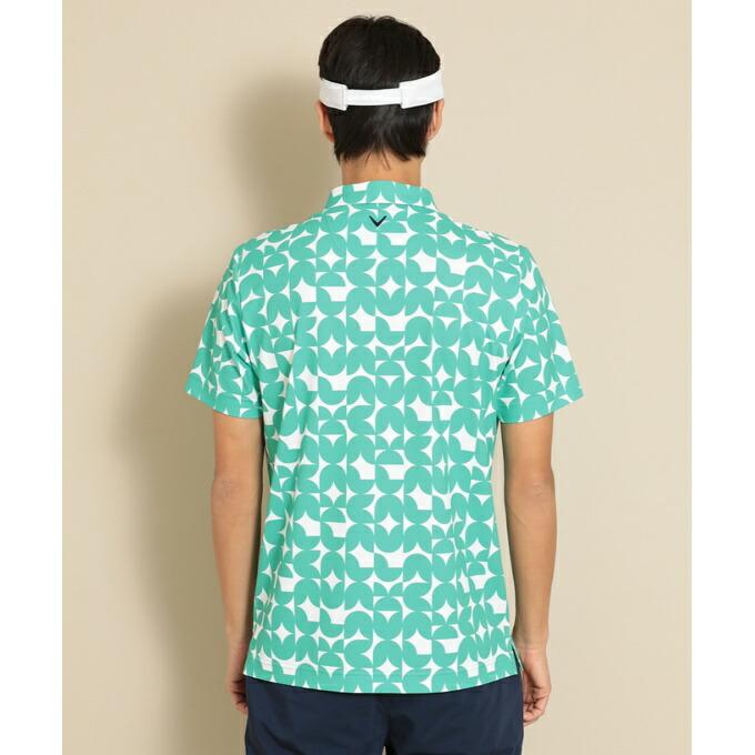 キャロウェイ ゴルフウェア ポロシャツ 半袖 メンズ 幾何学プリント