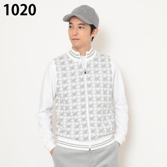 Callaway（キャロウェイ） ゴルフウェア ニットベスト メンズ 千鳥ジャ