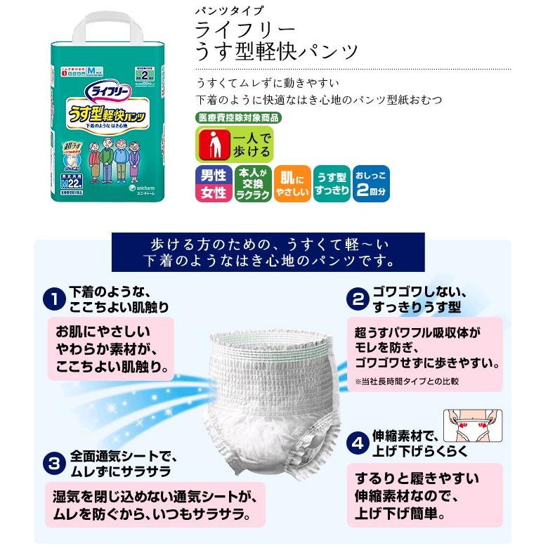 ライフリー うす型軽快パンツ 大人用紙おむつ ライフリーうす型軽快