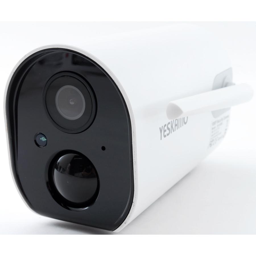 YESKAMO ソーラーパネル付き電池式防犯カメラ ZS-GX6S 白 新品未使用品