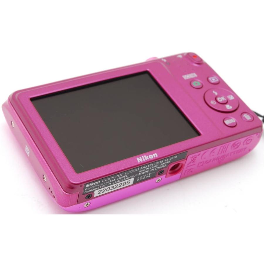 COOLPIX S ニコン Nikon コンデジ S3700 ピンク Wi-Fi搭載 中古 SD