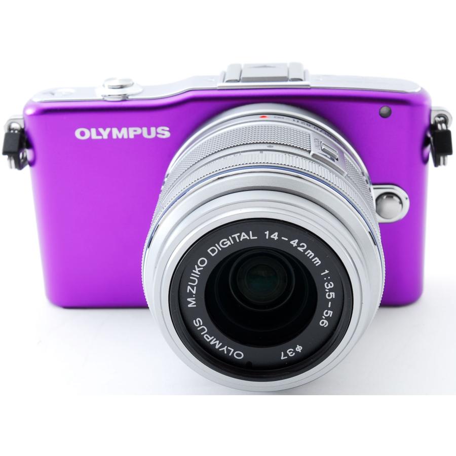 OLYMPUS PEN オリンパス ミラーレス mini E-PM1 レンズキット パープル