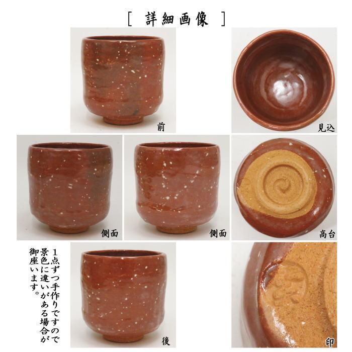 茶道具 抹茶茶碗 赤楽茶碗 筒 雪片 佐々木松楽窯 茶道 : 茶道具いまや