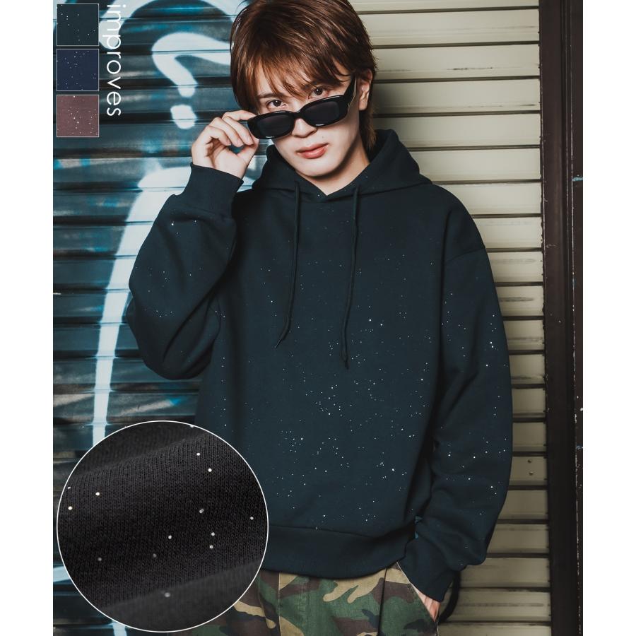 improves（インプローブス） パーカー メンズ ラメ 起毛 大きめ