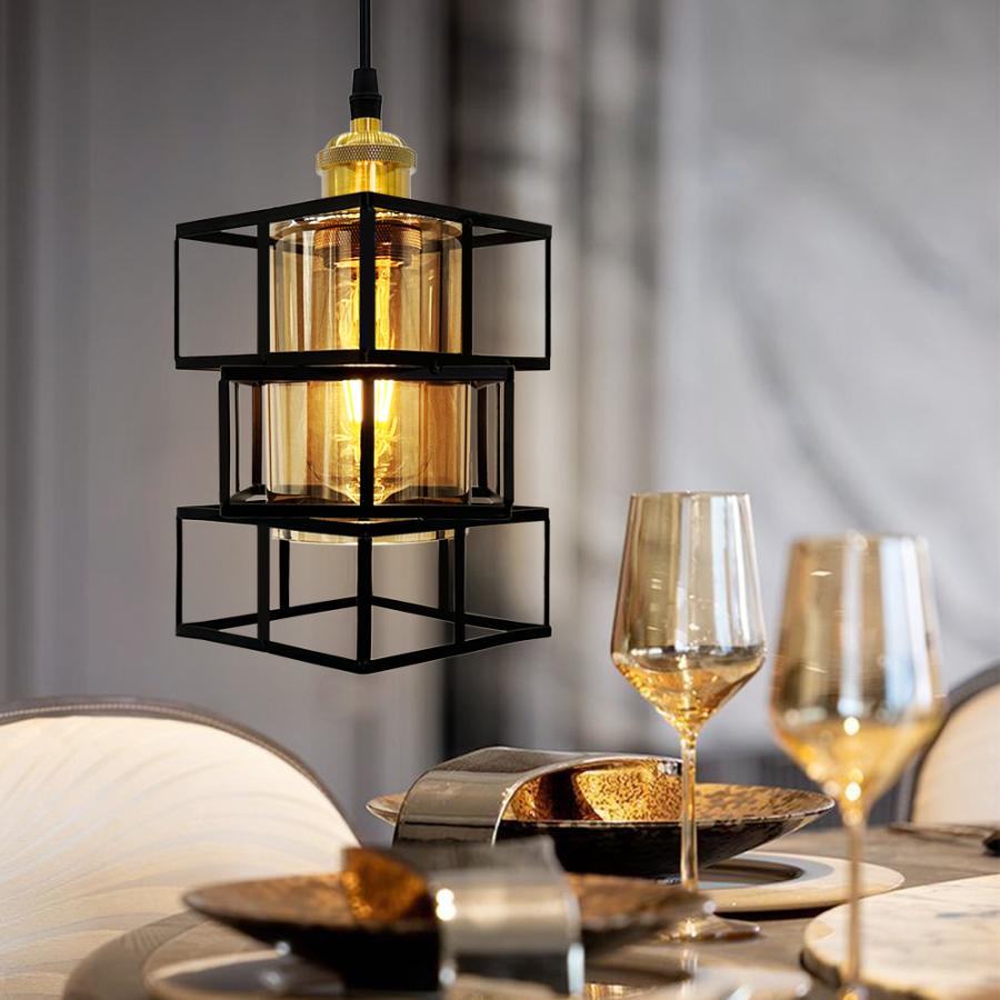ペンダントライト アンバーガラス 北欧風 吊り下げ照明 おしゃれ 立体
