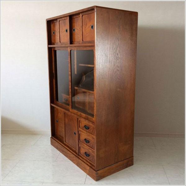 茶箪笥 日本製 茶タンス 国産 茶ダンス 和風 茶棚 木製 リビングボード