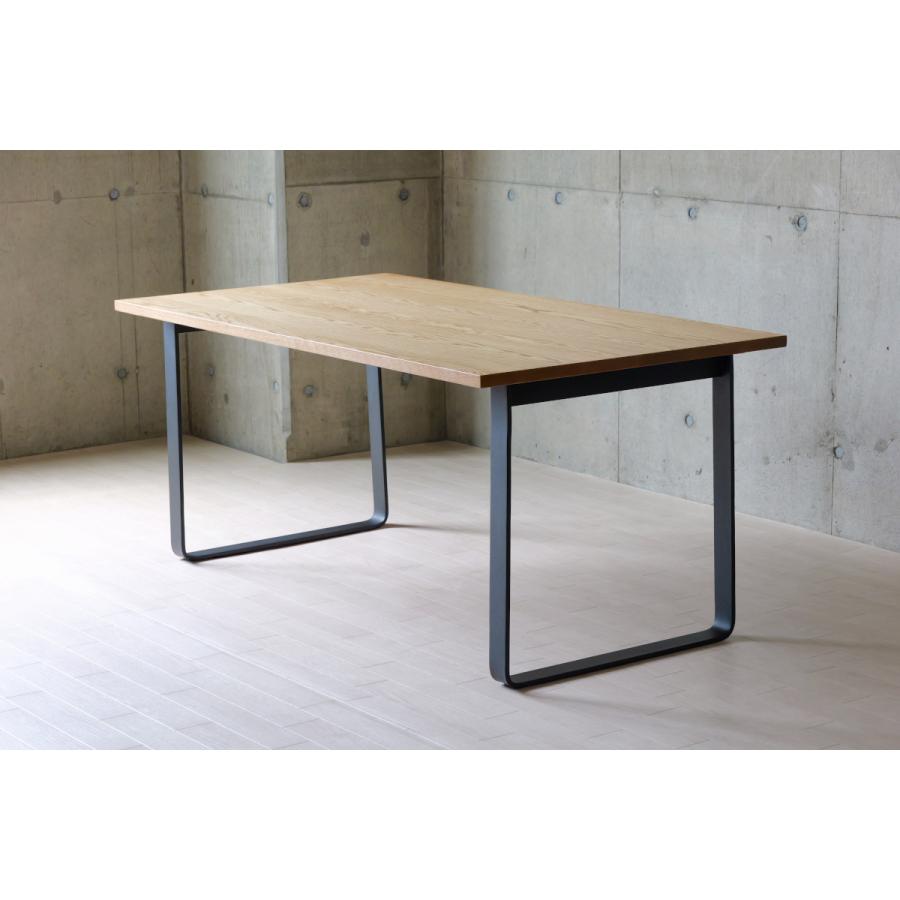 ダイニングテーブル 無垢天板 アイアン脚 オーク 140 160 180 無垢材