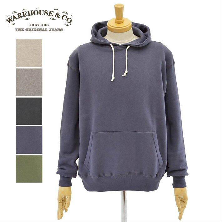 WAREHOUSE（ウエアハウス） Lot.450 無地 セットイン 2本針フード プル