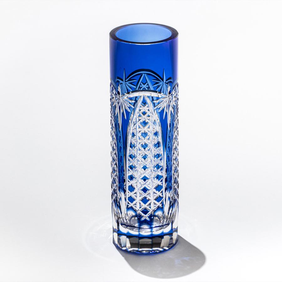 KAGAMI 江戸切子 カガミクリスタル 一輪挿 花瓶 お祝い 御礼 記念品