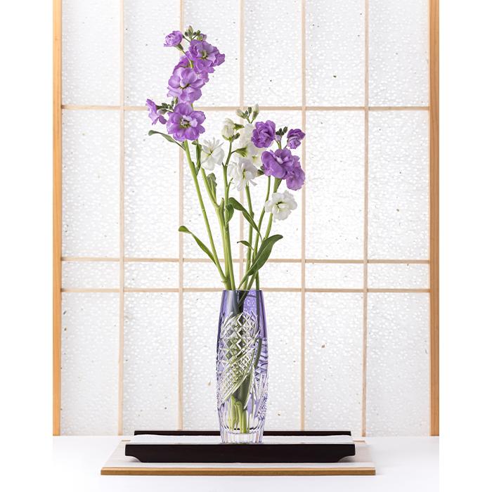 KAGAMI 江戸切子 カガミクリスタル 一輪挿 花瓶 お祝い 御礼 記念品