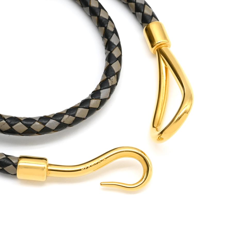 HERMES（エルメス） チョーカー ジャンボ レザー ブラック 二連