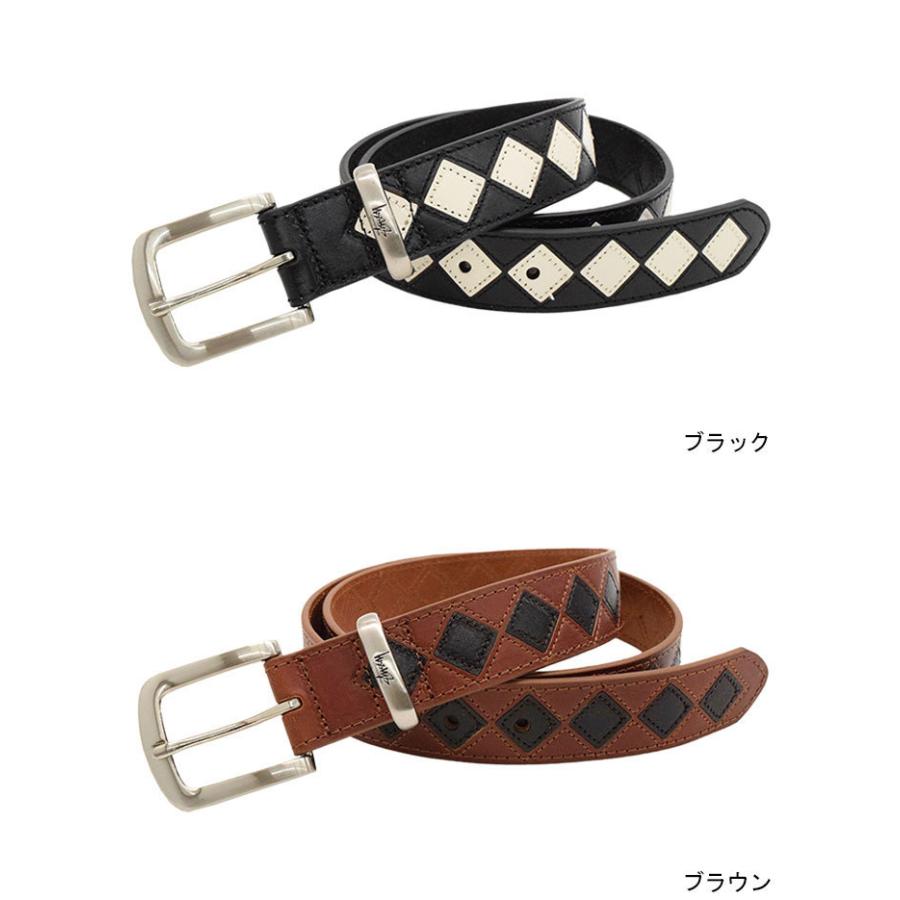 STUSSY（ステューシー） ベルト メンズ Argyle Stitch Leather