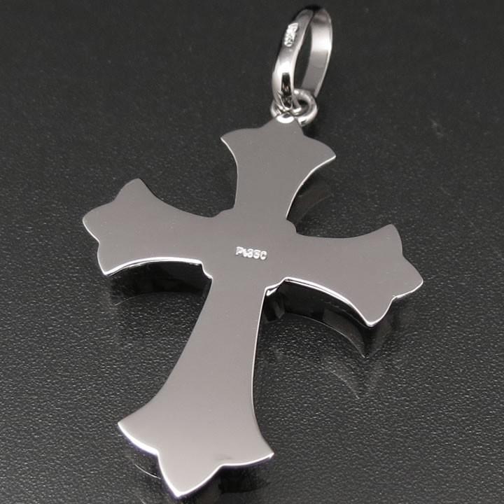 クロス（十字架） ペンダントトップ プラチナ850 PT850 中空構造