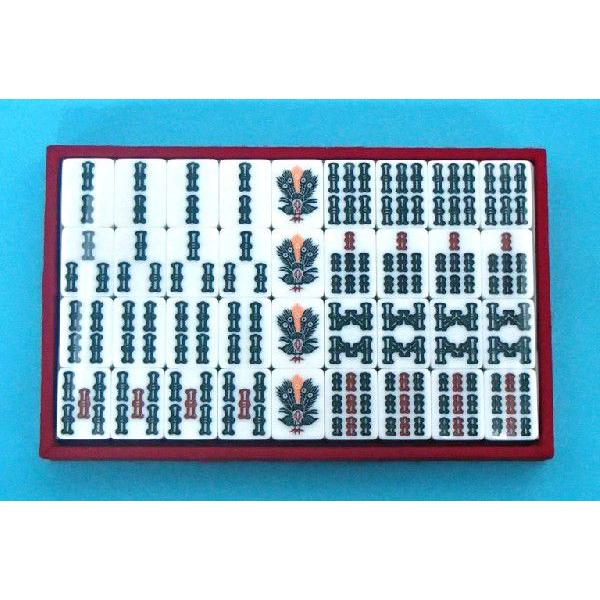 国産手打麻雀牌 囲碁ラボオリジナル牌ストラップ付き 別注天和（アール