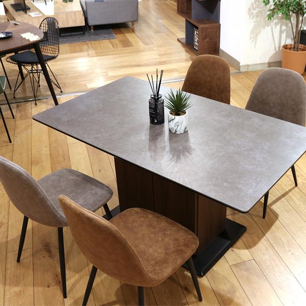 セラミック ダイニングテーブルセット 収納 4人掛け 5点 おしゃれ