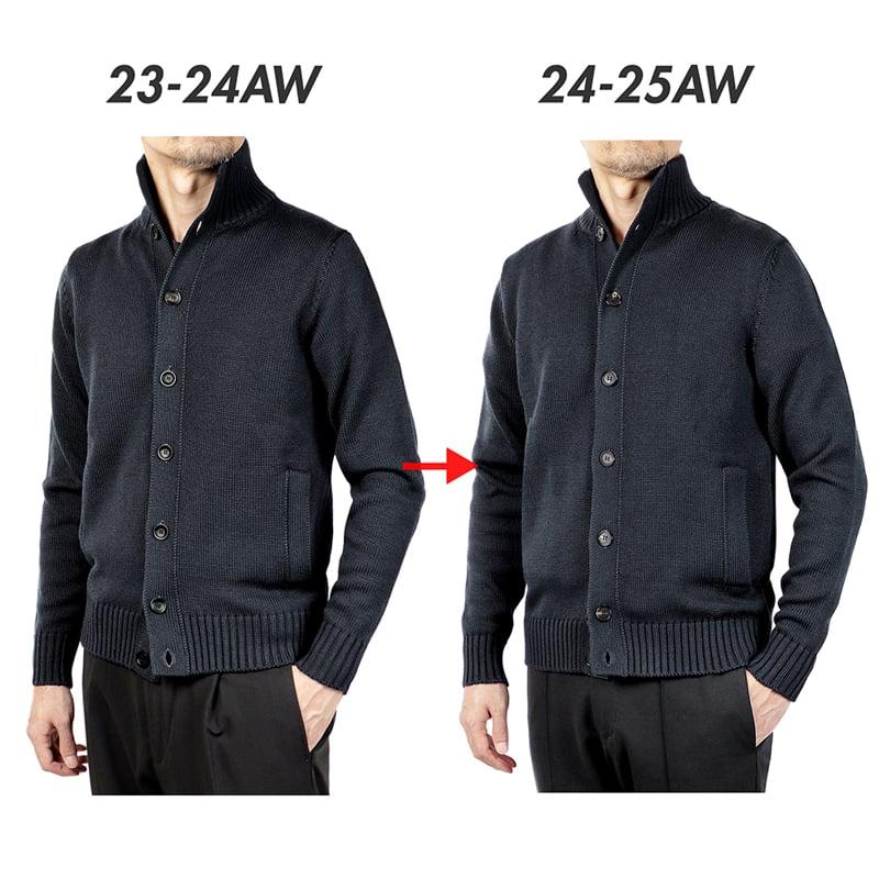 ZANONE（ザノーネ） ウール5ゲージスタンドカラーニットカーディガン