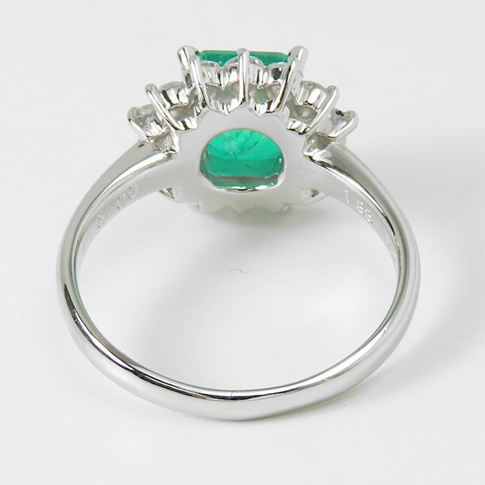 Pt900 1.88ctエメラルド リング】約5.9g コロンビア産 0.79ct