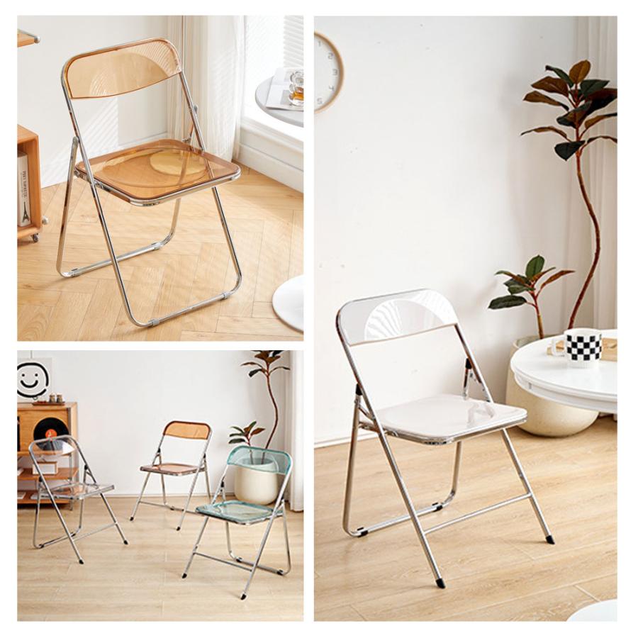 クリアチェア 椅子 折りたたみ パイプ椅子 クリア 折りたたみ椅子