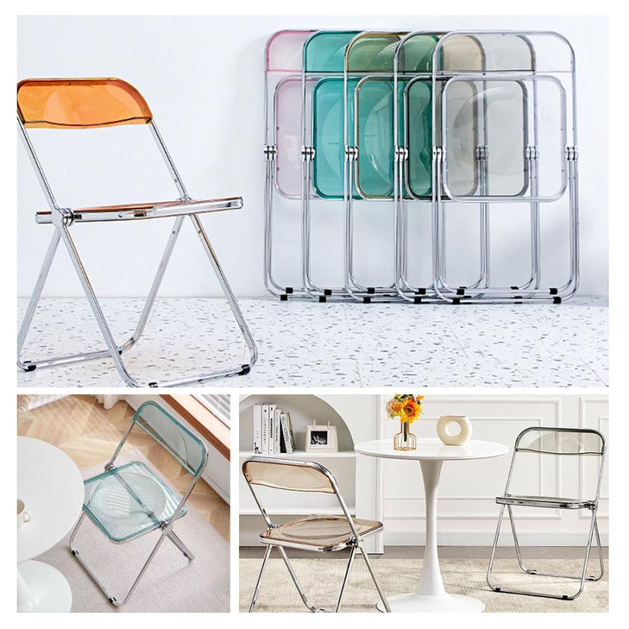 クリアチェア 椅子 折りたたみ パイプ椅子 クリア 折りたたみ椅子