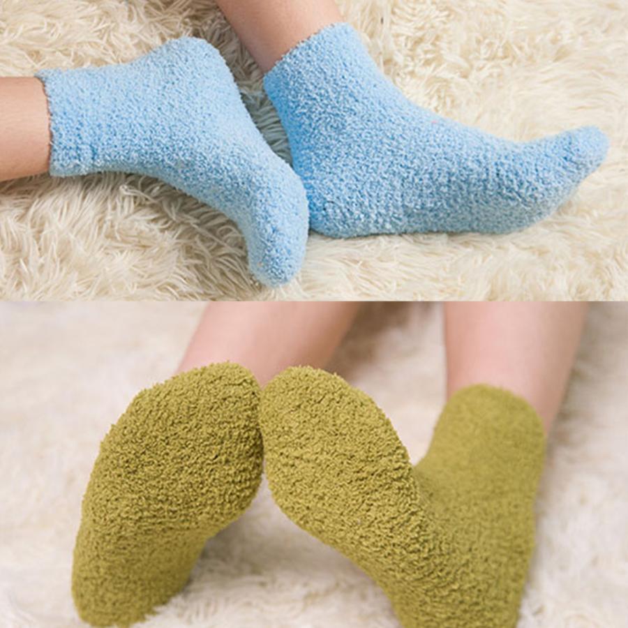 モコモコ靴下 レディース もこもこ 暖かい 冬 厚手 3足セット 靴下