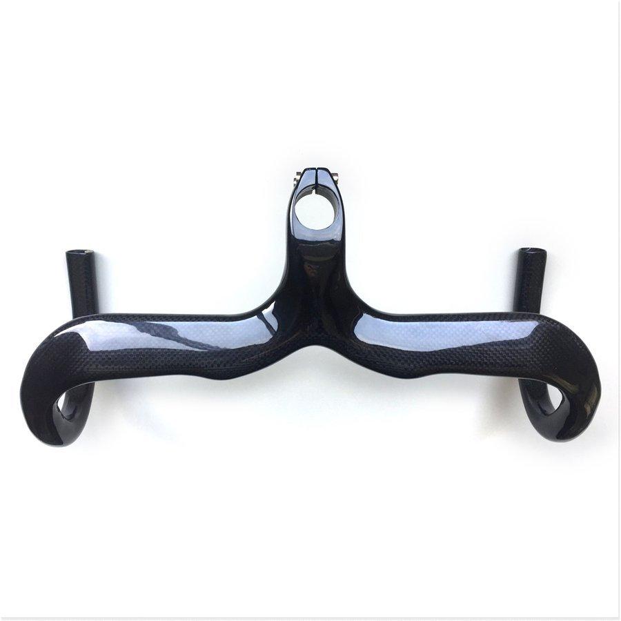 ハンドルバー カーボン ケーブルイン 自転車 一体式ドロップハンドル