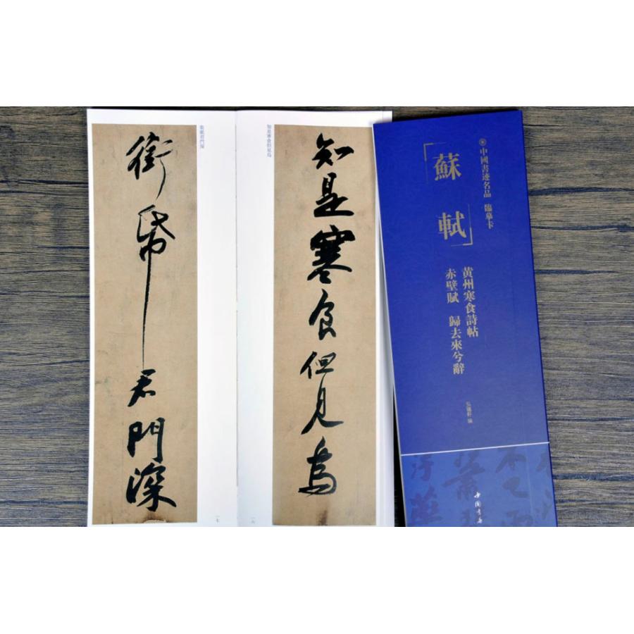 蘇軾 黄州寒食詩帖 赤壁賦 帰去来辞 中国書跡名品 臨書カード/苏