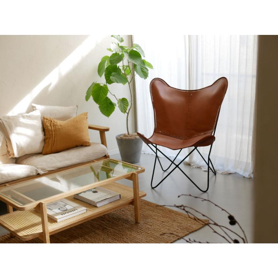 WRAPS/ラップス】アイアンレザーバタフライチェア 【メーカー直送