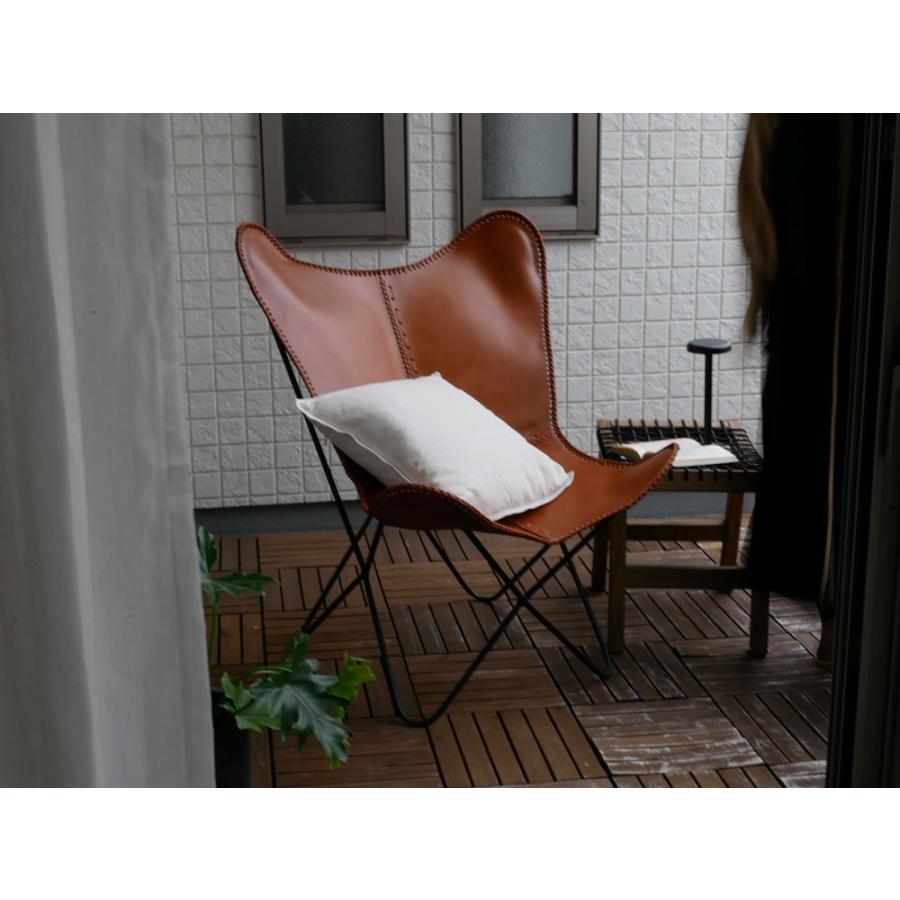 WRAPS/ラップス】アイアンレザーバタフライチェア 【メーカー直送