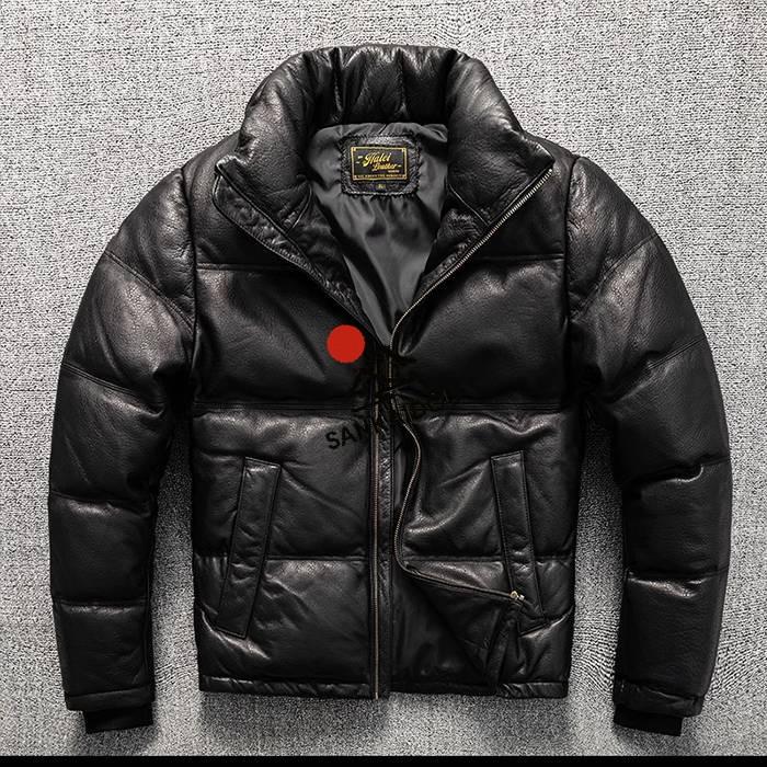 S~5XL 本革ジャケット メンズ ダウンジャケット 羊革 レザージャケット