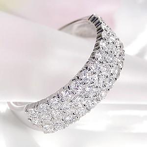 pt900 プラチナ ダイヤモンド ダイヤ 指輪 リング パヴェ 平打ち SI