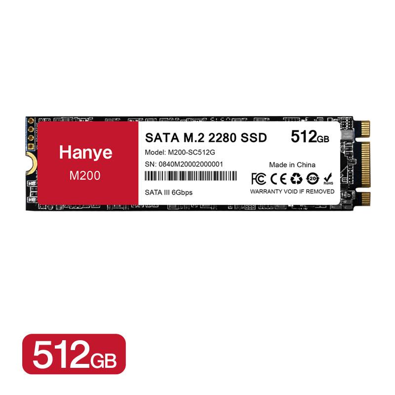 Hanye Hanye SSD 512GB 内蔵 SATA M.2 2280 SATA III 6.0Gb/s 550MB/s