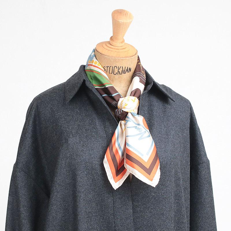 manipuri（マニプリ） スカーフ シルク 65x65 オリジナルプリント 日本