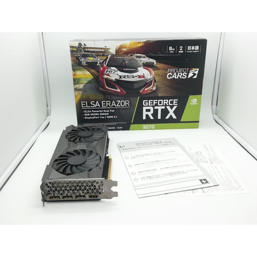 中古】ELSA GeForce RTX 3070 ERAZOR (GD3070-8GEREZ) RTX3070/8GB