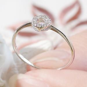 K18 WG ゴールド 指輪 リング ダイヤモンド ダイヤ サークル ドーナツ