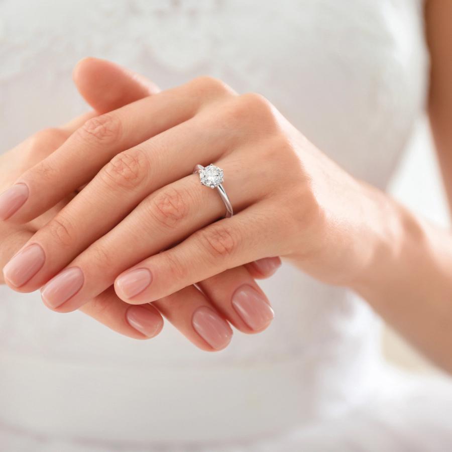 PT900 ダイヤモンド 1ct リング 指輪 レディース ラボグロウン