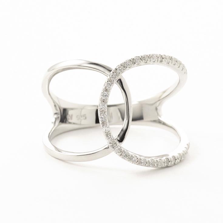 サークルモチーフ sv925 リング プラチナ仕上げ エタニティ 金属