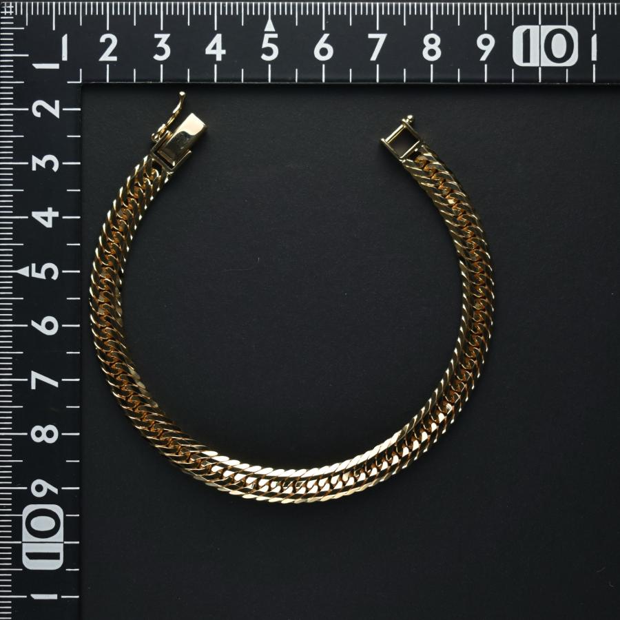 喜平 ブレスレット K18 トリプル 12面 18g 18cm 造幣局検定マーク