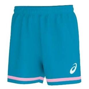 ☆ホワイト×ブルー アシックス バレーボール ゲームパンツ パンツ 国体