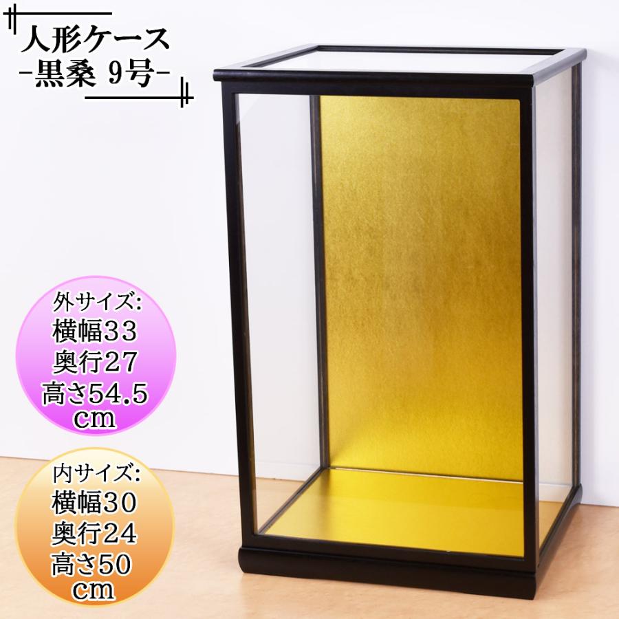 人形ケース ガラス人形ケース 幅 間口30奥行24高50cm(ガラス寸法）内