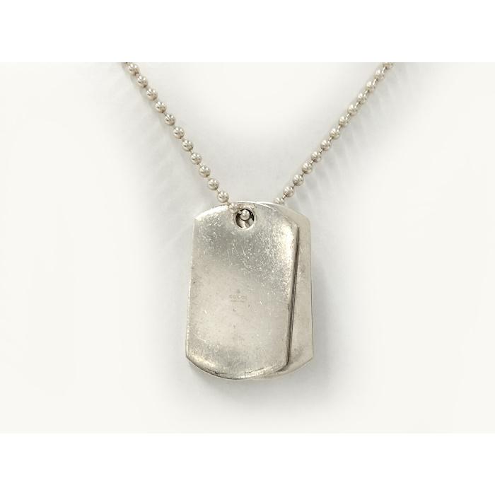 GUCCI（グッチ） ネックレス ディアマンテ ドッグタグ AG925 シルバー