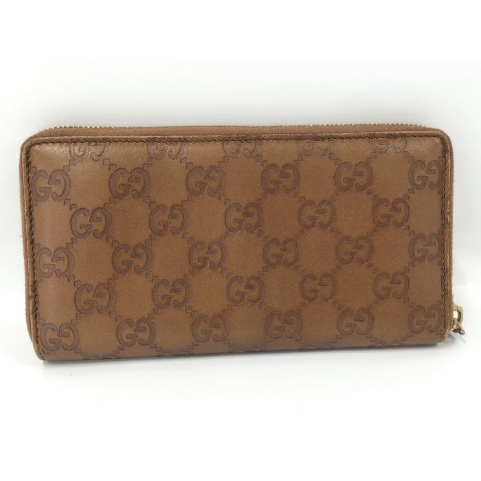 GUCCI（グッチ） ラウンドファスナー長財布 グッチシマ レザー