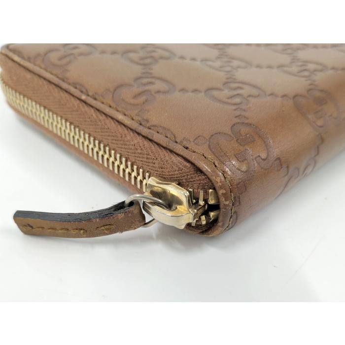 GUCCI（グッチ） ラウンドファスナー長財布 グッチシマ レザー